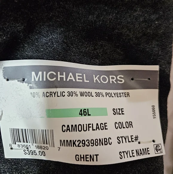 Michael Kors Men's Ghent Slim Fit Topcoat Coat 46L Winter Gentleman WOOL Jacket - Picture 8 of 8